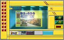 Interface design using a rear projector metaphor.