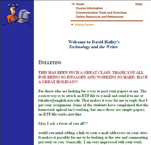 Bulletin for online students